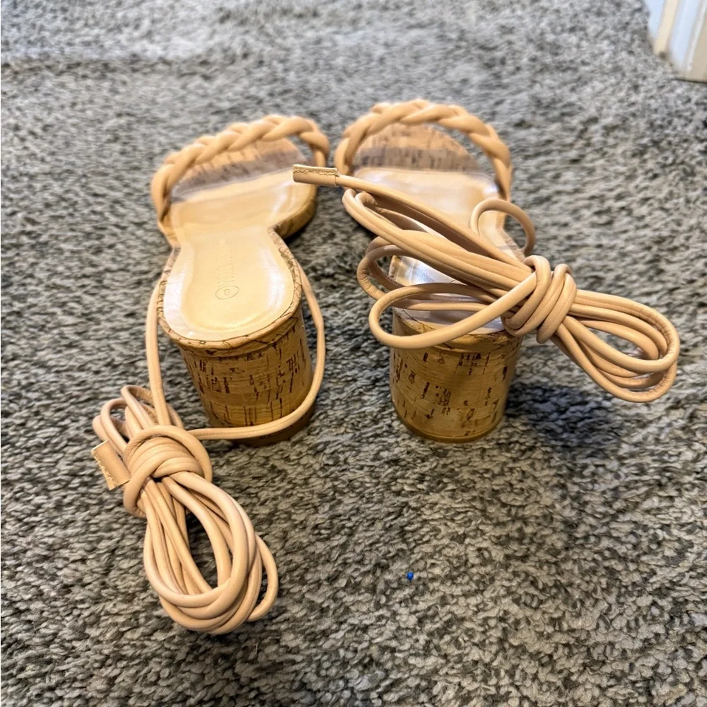 Elegant‎ Nude Braided Sandals